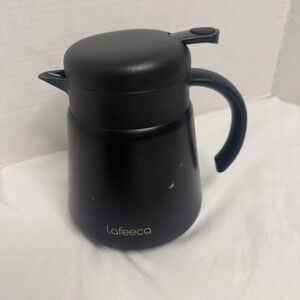 Lafeeca Aura Thermal Vacuum Insulated Coffee Tea Carafe Stainless Steel Black 27